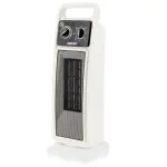 Geepas Ceramic Heater, Portable Electric Space Heater – Mini PTC Fan Heater for Desks & Tables with 2 Heat Settings 1400/2000W - Automatic Oscillation -White (1 YR WRNTY)