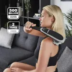 Geepas GM86097UK Cordless Handheld Massager | 3 Adjustable Vibration Levels| 3 Massage Modes| Rechargeable Battery| 15-Min Auto Timer| Anti-Slip Handle |2 Years Warranty