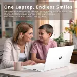 HP 2024 Premium 14" Micro-Edge Portable Laptop Student Business, Intel Quad-Core N4120, 8GB RAM, 192GB (64GB eMMC+ 128GB Card), Webcam, WiFi, Windows 11S + 1 Year Office 365