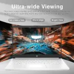 HP 2024 Premium 14" Micro-Edge Portable Laptop Student Business, Intel Quad-Core N4120, 8GB RAM, 192GB (64GB eMMC+ 128GB Card), Webcam, WiFi, Windows 11S