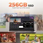 2026 Windows 11 Pro Traditional Laptop Computer, 16GB RAM 256GB SSD for Business Office Student School College, Lightweight Portable with Office 365, 4H Battery, 3.5 lbs