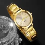 5pcs/set Women's Quartz Watch Set With Stainless Steel Band & Butterfly Jewelry