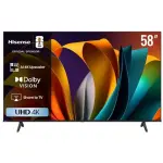 Hisense 58 Inch 4K Utra HD LED VIDA Smart TV YouTube, Netflix , App Store - Black 3 Yr Wrnty