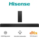 Hisense HS2100 2.1 CH Soundbar, 240 W, Dolby Audio Wireless to subwoofer Black