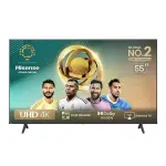 Hisense 55 Inch Smart TV 4K UHD LCD Dolby Vision, Natural Colour Enhancer,VIDAA, Youtube, Netflix, and WiFi -Black